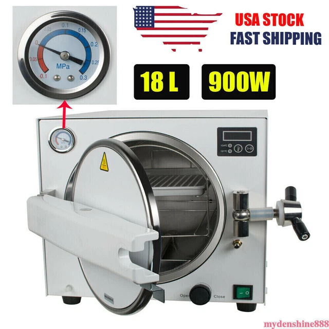 18L DENTAL LAB Autoclave Steam Sterilizer Pressure Sterilization