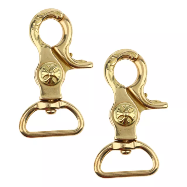 Solid Brass Lobster Clasp Swivel Trigger Clip Snap Hook Bag Dog Leather Key Ring