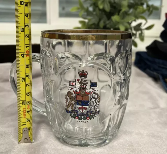 Rare Ravenhead Dimpled Glass Beer Mug - Made In England 2