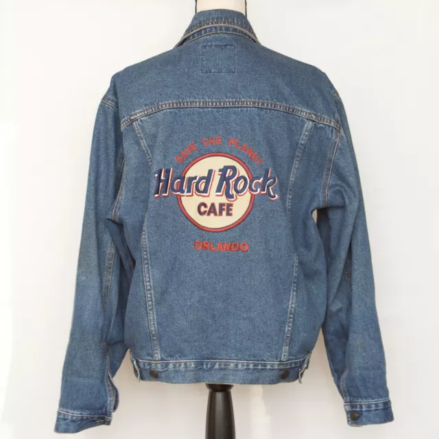 Hard Rock Cafe Orlando Vintage Denim Jacket Size Small