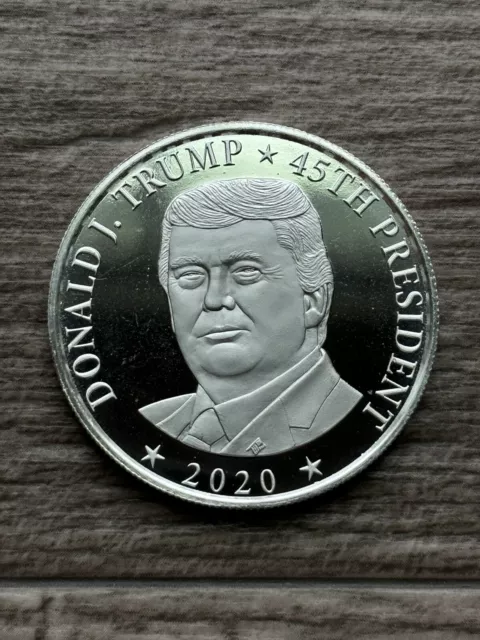 2020 45th President Donald Trump Silver Dollar Coin 1 Troy oz .999 Silver BU