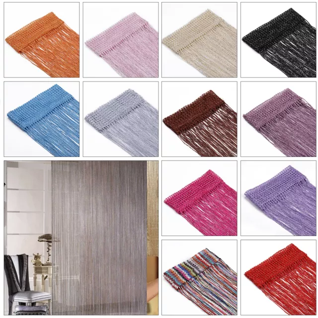 String Curtains Door Fly Screen Room Divider Door Window Fringe Curtains