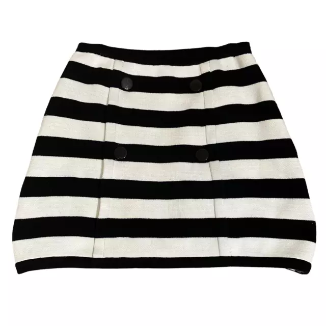 MISSONI black and white striped cotton mini skirt size 8