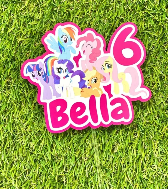 CUSTOM My Little Pony Cake Topper Party Birthday Personalised