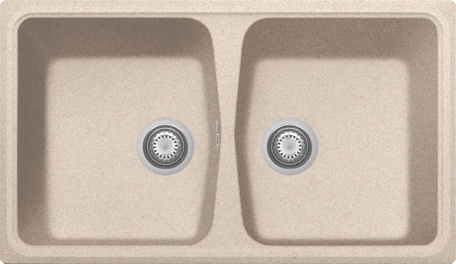 Lavello Due Vasche Plados SP0862 + Miscelatore PETRAMIX - Composito Colore Avena - Foto 9