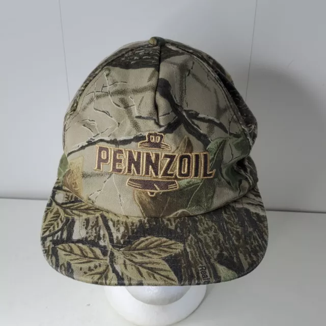 VTG Pennzoil Long Life Oil Realtree Camouflage Hat Snapback Cap Swingster USA