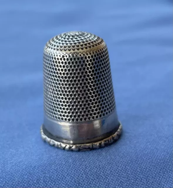 Antique 1892 London FS Sterling Silver Thimble Size Small •2.3g•