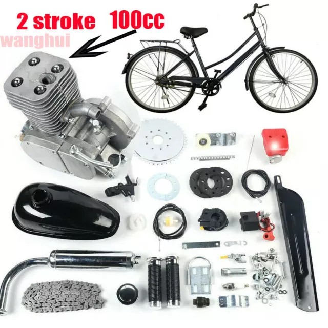 80CC 2-Stroke Gas Motorized Engine Bicycle Gasoline Auxiliary Motor Bike  Engine