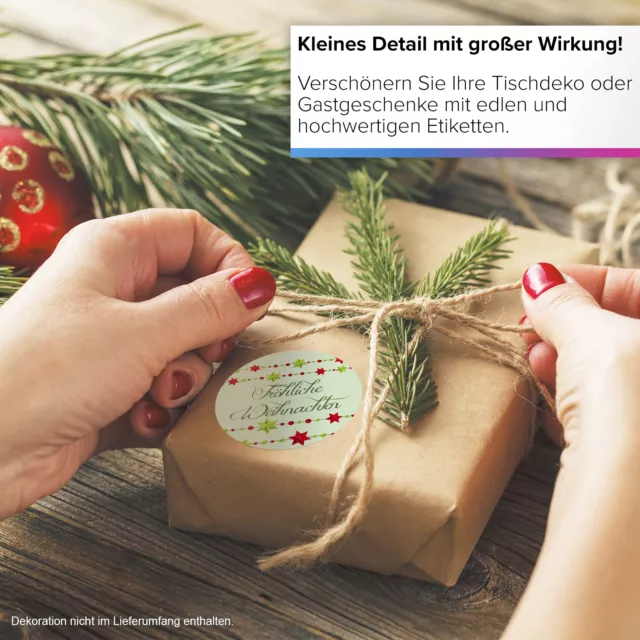 48 Weihnachtsaufkleber Geschenk Aufkleber Etiketten Weihnachten Xmas grün 3 5