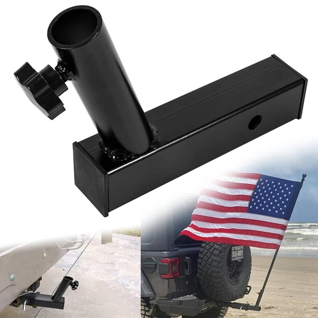 Flag Pole Holder Wall Hitch Mount Bracket Car 2" Trailer Receiver Pole Hold