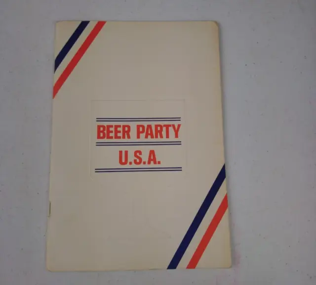 VTG 1970's Beer Party USA Cookbook United States Brewers Association