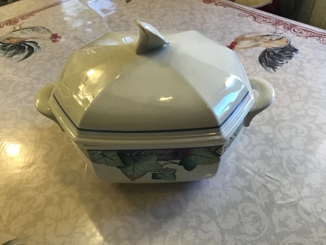 Terrine Mit Deckel 22.5cm - Keramik Terrine Reiskorn Motiv Spülmaschinenfest