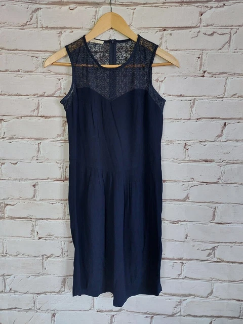 Robe Femme Sessun Robe Abito Gr. Robe de cocktail sans manches bleu marine S