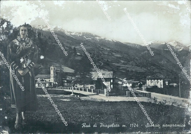cg366 cartolina rua di pragelato scorcio panoramico torino piemonte