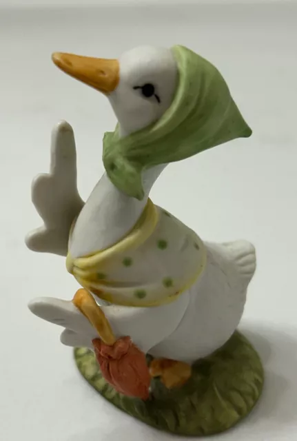 Lefton China Mother Goose Figurine Porcelain Hand Painted 02348 Duck