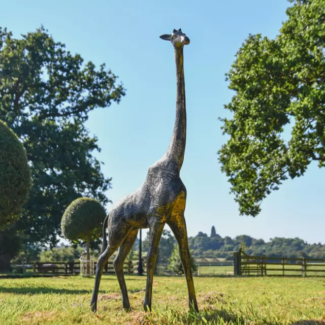 Deluxe Freestanding Baby Giraffe Garden Sculpture - 122cm