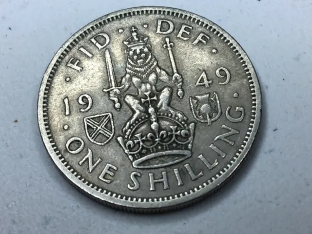 1949 King George VI British One Shilling Coin UK Great Condition