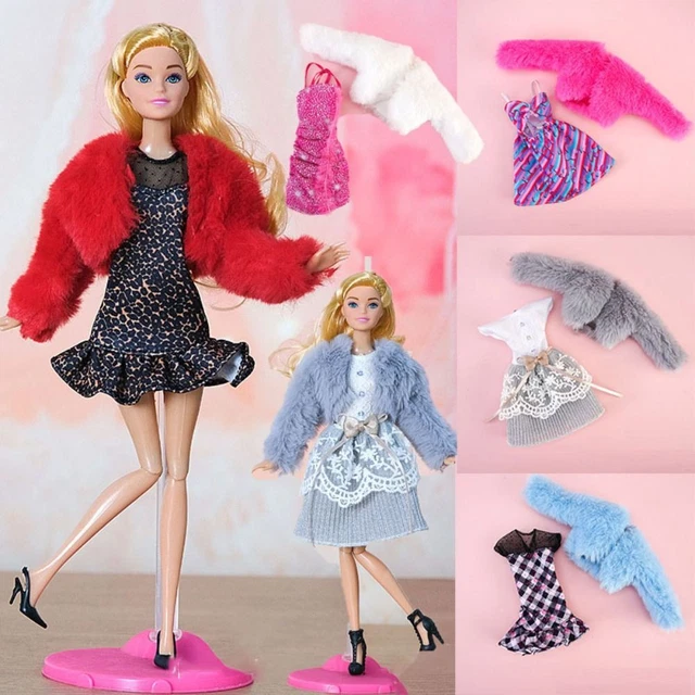 Handmade Plush Coat Skirt Casual Wear Doll Dress  1/6 Doll/29~32 cm Doll