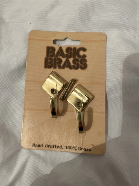 Curtain tie back hooks brass x 2