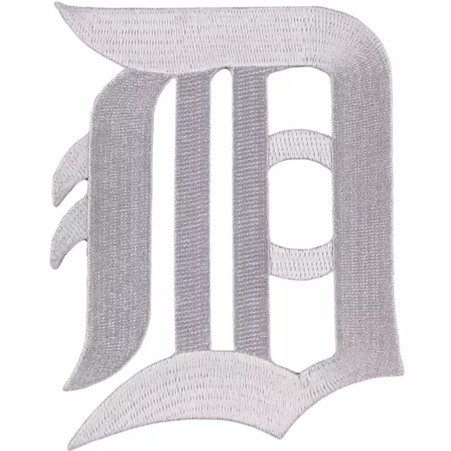 Detroit Tigers Old English Letter White 'D' Logo MLB Sleeve Patch Jersey Emblem