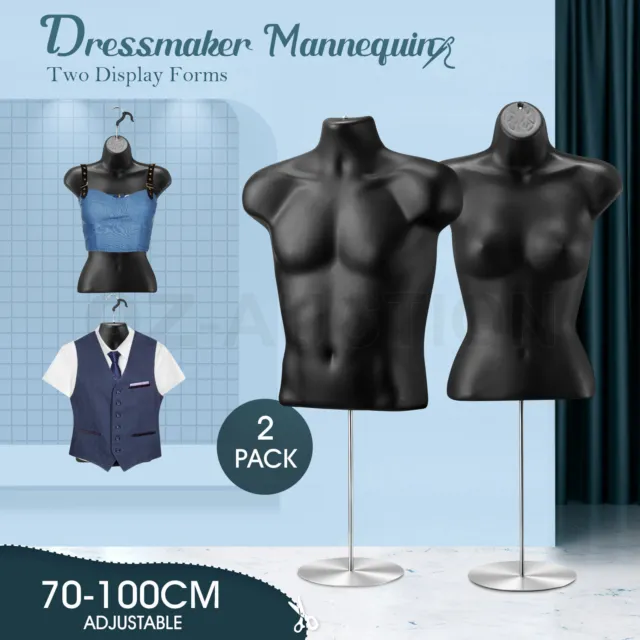 Male Female Mannequin Dressmaker Manikin Torso Dress Form Hanging Display Stand