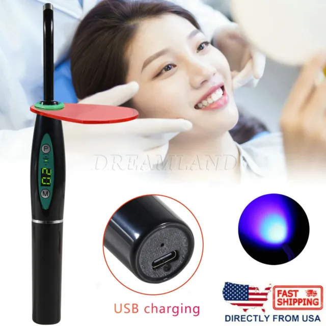 Woodpecker Style Dental LED Curing Light Cure Lamp Wireless Cordless 1500mw 5W