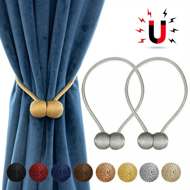 Magnetic Metal texture Strap Buckle Holder Curtain Tie Backs Clips Home Decor