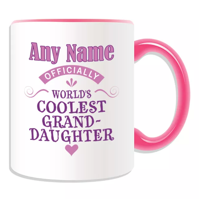 Personalised Gift Cool Granddaughter Mug Cup Birthday Christmas Name Text Kid