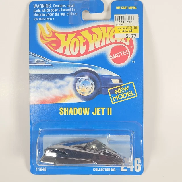 VINTAGE HOT WHEELS New Model Shadow Jet 2 New Sealed 246 1992 Silver