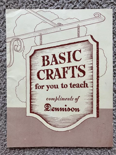 Vintage 1950's Dennison Basic Crafts Crepe Paper Instruction Book Booklet