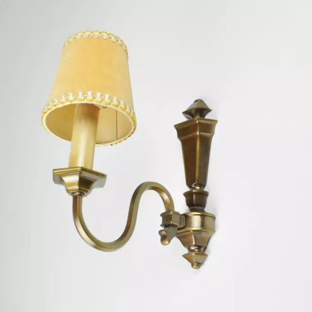 Wall Lamp Brass - Vintage - Lampshade - E14 -