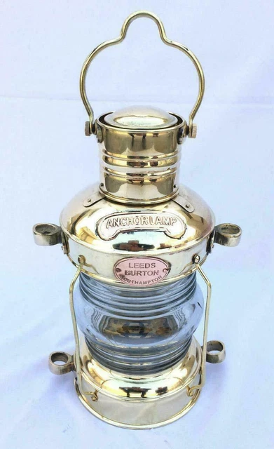 Antik Messing Anker Öllampe nautischen Vintage Maritime Schiff Laterne Boot...
