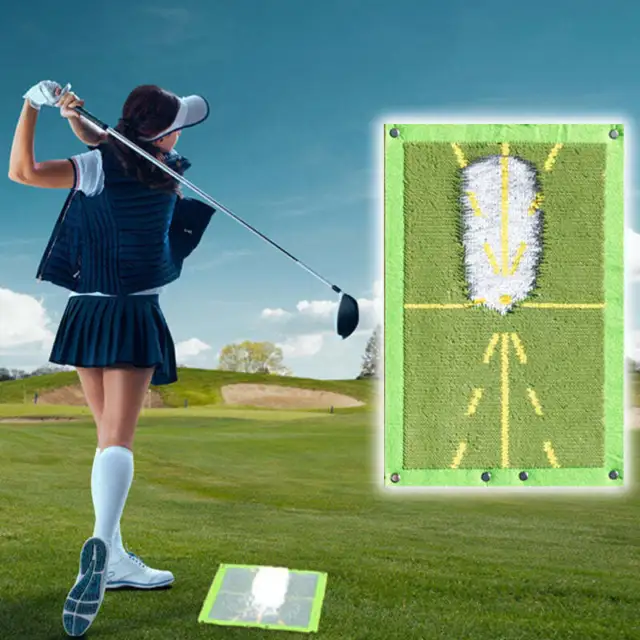 Portable Golf Training Mat For Swing Detection Batting Ball Trace Directional De