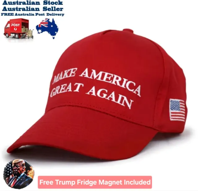Donlad Trump Hat Make America Great Again MAGA 2024 Red Adjustable Cap Hat