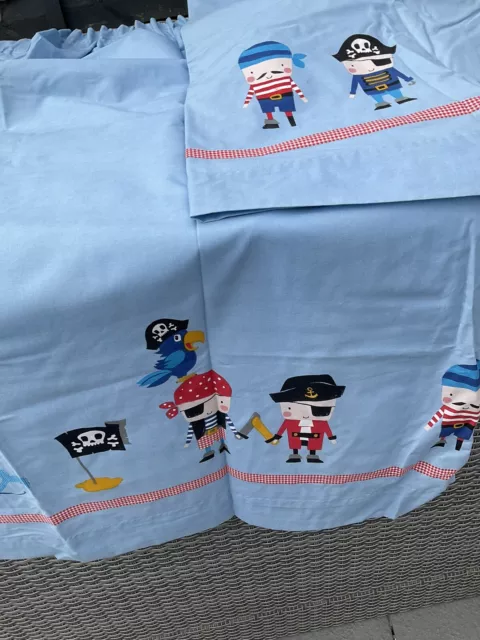 Next Blue Pirate Pair Curtains 117 X 137 46 X 54 Blackout Kids 2