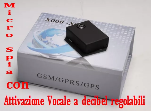 Microspia Gsm Ambientale Spy Trasmettitore X006 Attivazione Vocale Regolabile