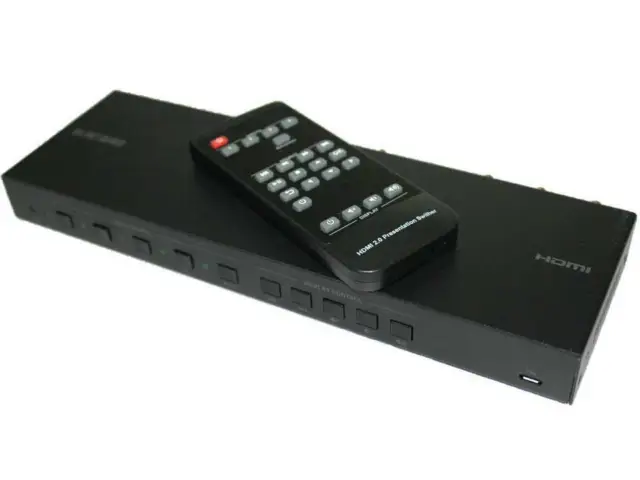 MP 4K HDMI Switch, 4x1 (3xHDMI + 1xDisplayport), HDR, 18G, 4K@60Hz, Scaler