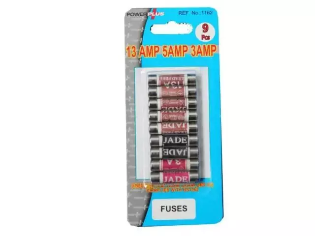 Cartridge Fuses Mixed 3 5 13 Amp 3a 5a 13a Mains Plug Household Ceramic 9 Fuses