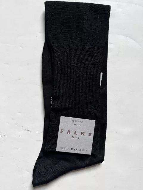 New $79 Men Dore Dore Falke 100% Silk Sheer Over the Calf Dress Socks sz 11 - 12