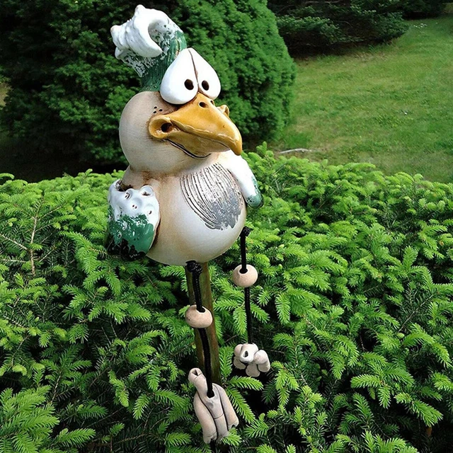 Resin Funny Chicken Statue Art Figure Ornament Courtyard Decor, Farm Garden I9Q7 11
