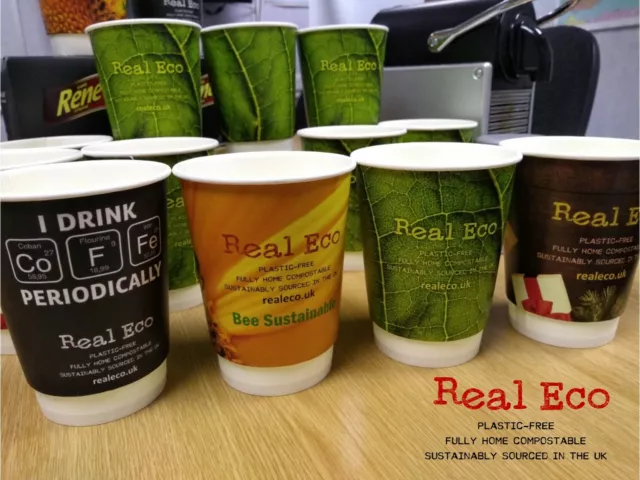 Disposable 12oz Double Wall 100% Biodegradable Compostable Paper Cups