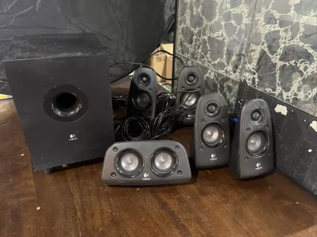 Logitech Z506 Surround Sound Computer Home Theater Speaker System - Black