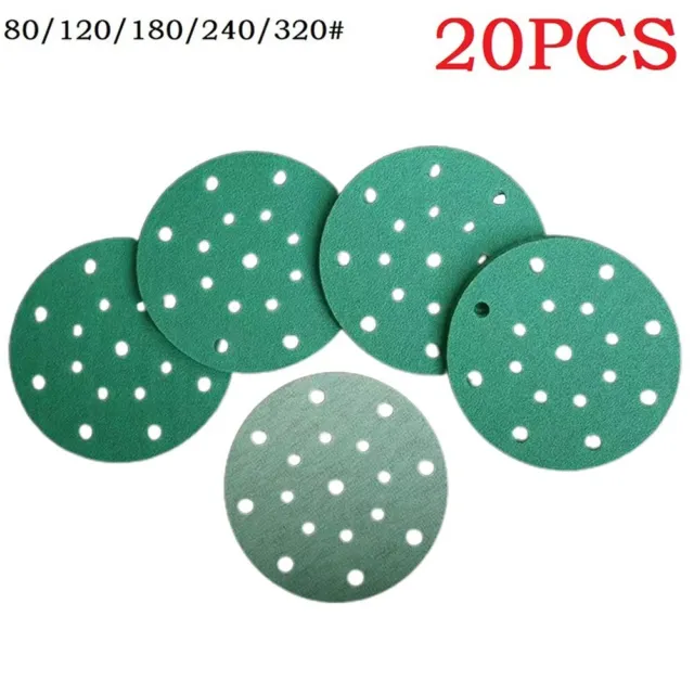 Exceptional Durability Green Film Sandpaper for Metal Polishing 20 Pack