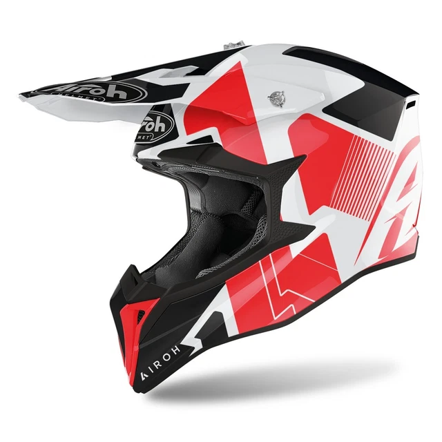 Wrra55S - Casco Off-Road Airoh Wraap Raze Red Gloss Taglia S