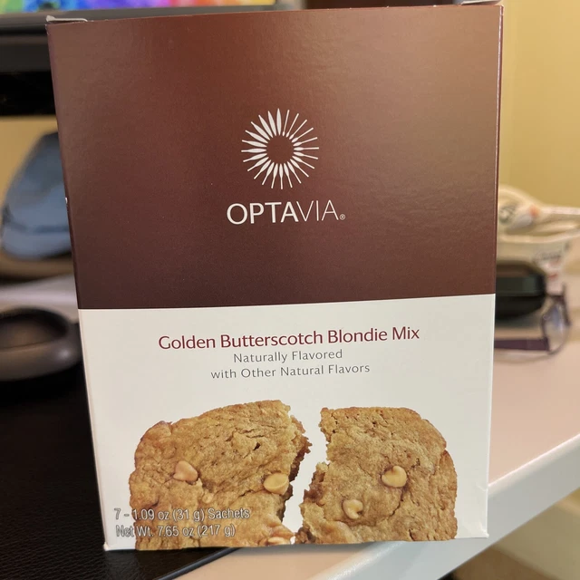 Optavia Golden Butterscotch Blondie Mix - 7 Combustibles y Bandejas, Mejor por 09/12/23