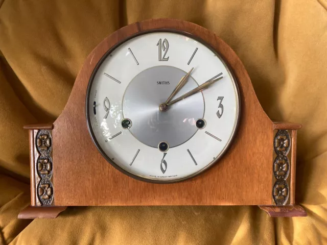 Vintage Smiths Mantle Clock, Westminster Chime, Fully Working