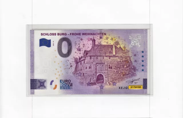 SCHLOSS BURG 2017 - 2022 XEJG -VARIANTEN - Ritter 0 Euro schein Souvenir + Hülle