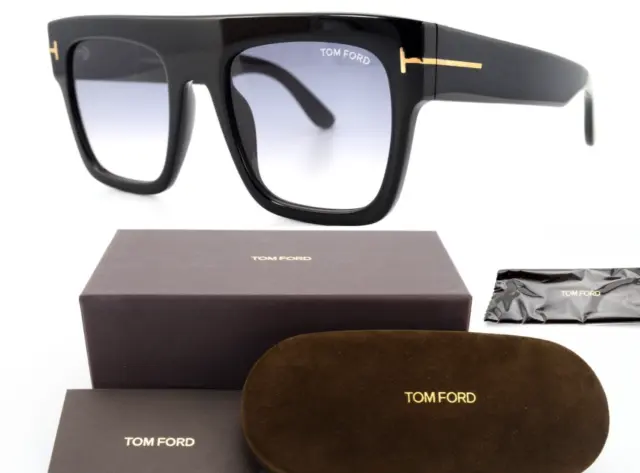 TOM FORD Sonnenbrille Renee TF847 01B 52-21 140 *2 Monolith Art Black Gold Optic