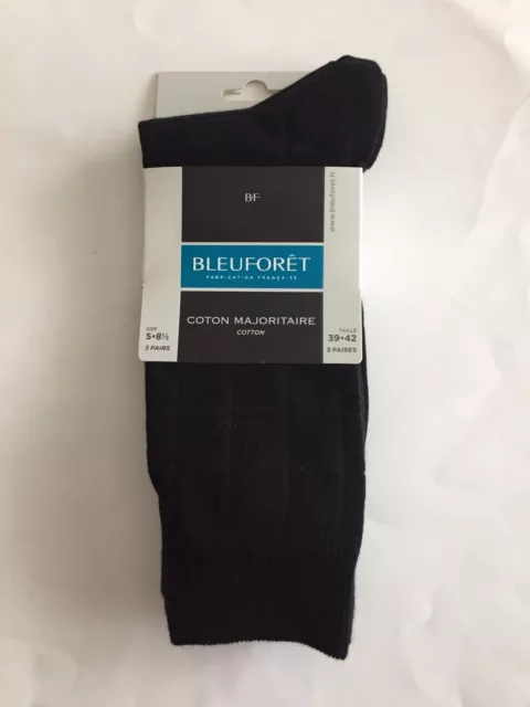 2 paires de chaussette BLEUFORET bleues Pointure 39-42 - Accessoires  Accessoires
