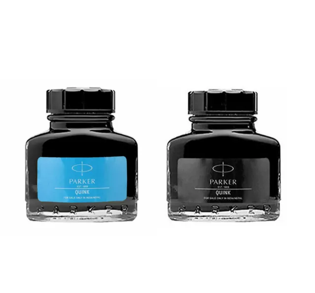 Parker Quink Pluma Tinta Azul Y Negro Botella 30ML De India